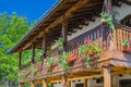 Balcony with flowers in Klisurski Monastery